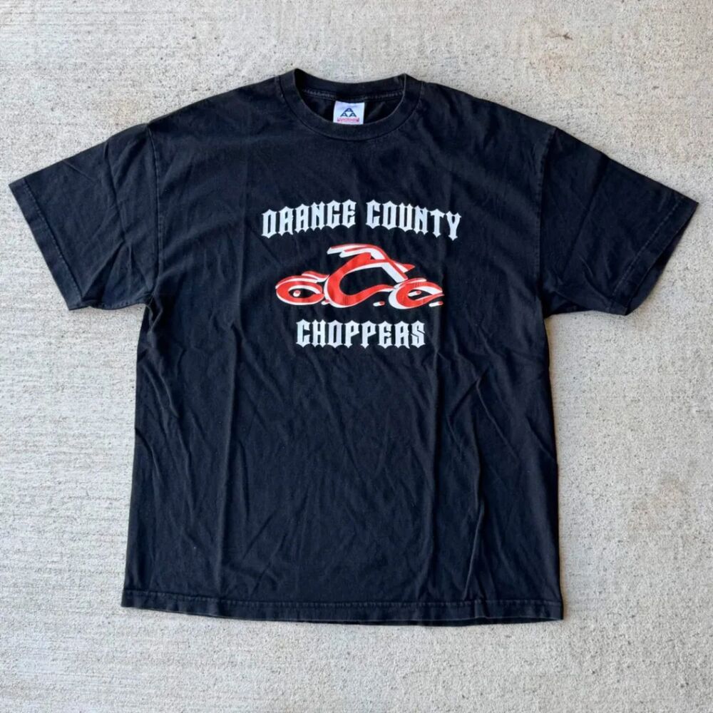 Vintage Y2K Orange County Choppers Motorcycle T Shirt Mens XL AAA Alstyle Black